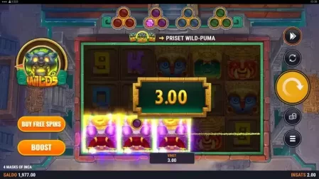4 Masks of Inca slot screenshot 2