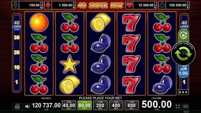 40 Super Hot slot screenshot 1