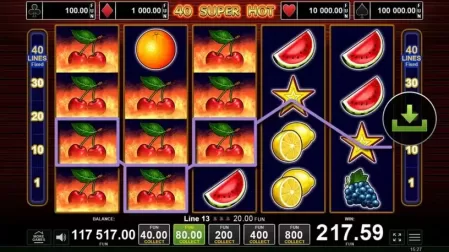 40 Super Hot slot screenshot 2