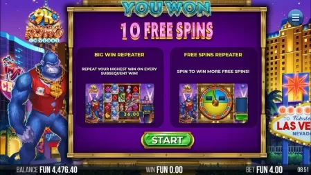 9k Kong in Vegas slot screenshot 7