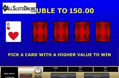 Game Screen. Aces & Eights (Microgamig) from Microgaming