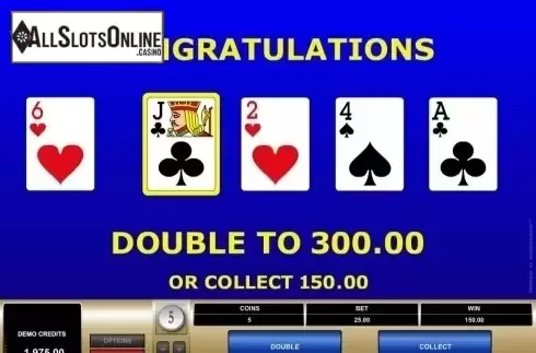 Game Screen. Aces & Eights (Microgamig) from Microgaming