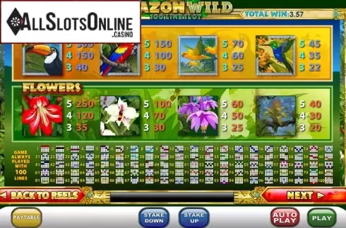 Screen3. Amazon WIld from Playtech