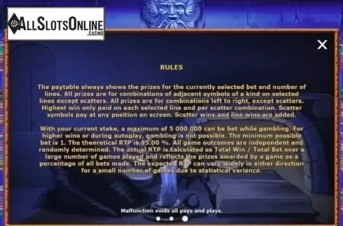 Paytable 3. Apex Wizard from Apex Gaming