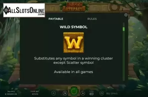 Wild symbol screen