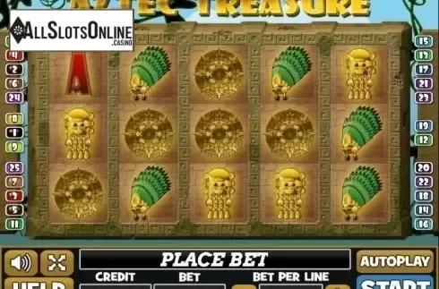 Reel Screen. Aztec Treasure (PlayPearls) from PlayPearls