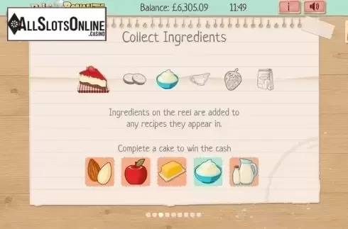 Paytable 3. Baking Bonanza from Slingo Originals