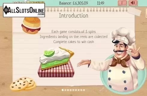 Paytable . Baking Bonanza from Slingo Originals