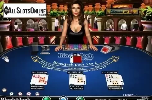 Game Screen. Blackjack MH 3D (iSoftBet) from iSoftBet