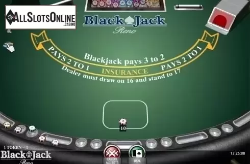 Game Screen. Blackjack Reno (iSoftBet) from iSoftBet