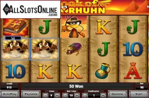 Win Screen. Book of Moorhuhn from Gamomat