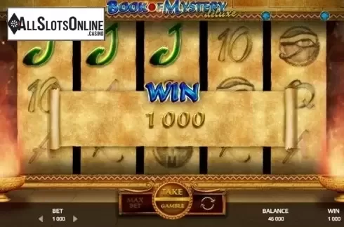 Win Screen. Book of Mystery Deluxe from Promatic Games