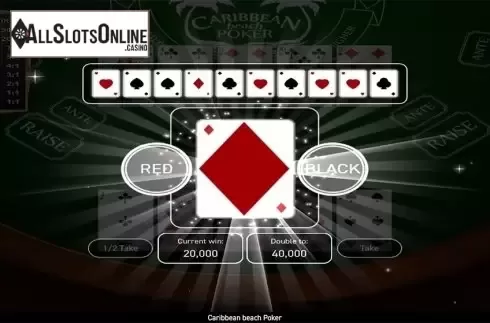 Gamble game screen 2. Caribbean Beach Poker (Wazdan) from Wazdan