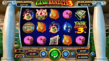 Cash Bandits 3 slot screenshot 1