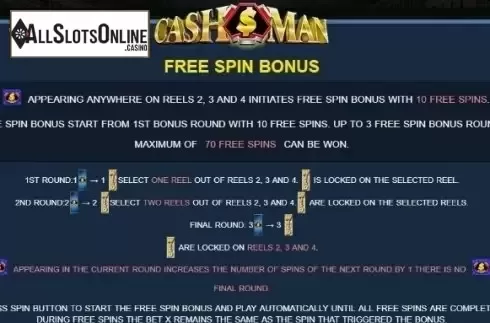Paytable 2. Cash Man from JDB168