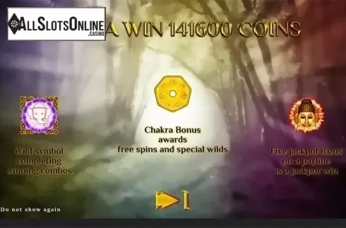 Intro screen. Chakra from Espresso Games