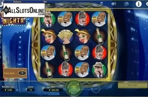 Win Screen . Chicago Nights from Booming Games