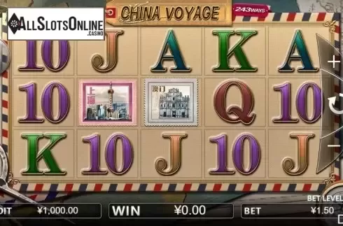Reel screen . China Voyage from Iconic Gaming