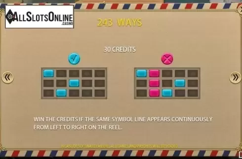 Paytable screen 3. China Voyage from Iconic Gaming