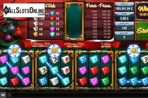 Win Screen. Christmas Dice from GAMING1