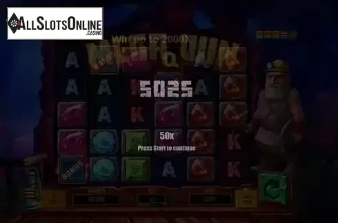 Big win screen