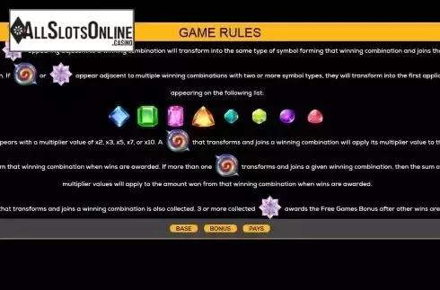 Transform symbols screen