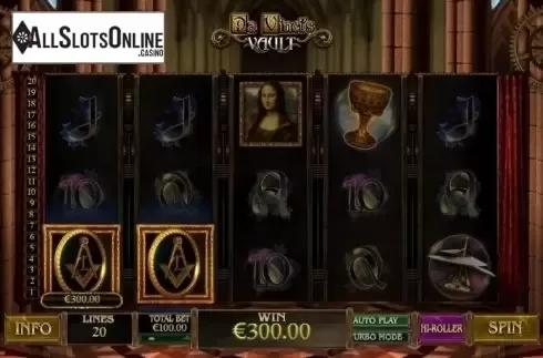 Win Screen 2. Da Vinci's Vault from Playtech