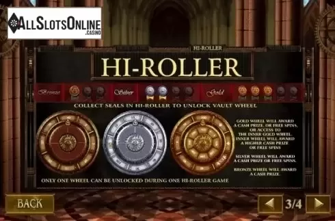 Paytable 3. Da Vinci's Vault from Playtech