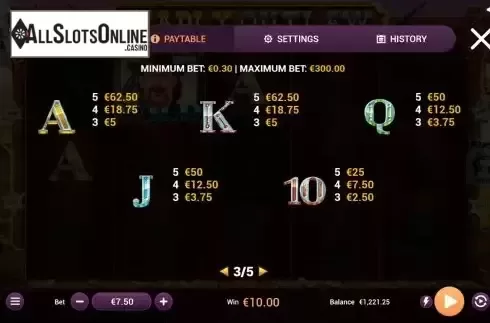 Paytable screen 2