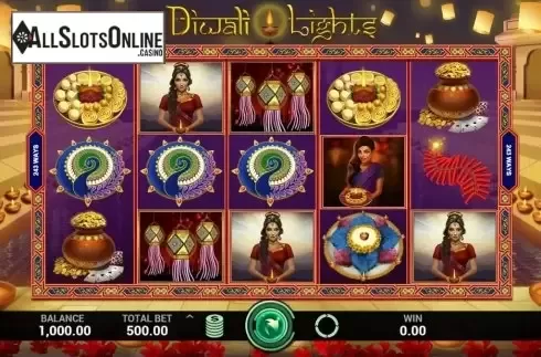 Reel Screen. Diwali Lights from Indi Slots