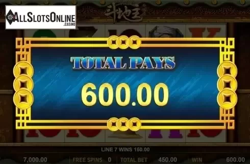 Total win screen. Dou Di Zhu Plus from Aspect Gaming