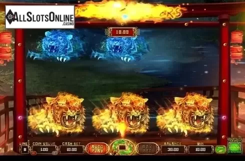 Win screen. Double Tigers from Wazdan