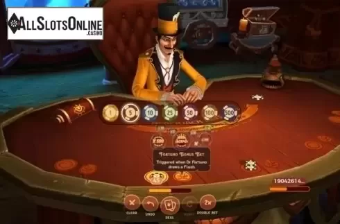 Game Screen 2. Dr Fortuno Blackjack from Yggdrasil