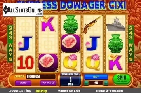 Win. Empress Dowager Cixi from August Gaming