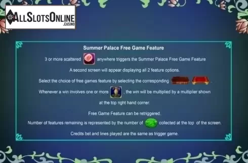 Free Game Feature. Empress Dowager Cixi from August Gaming