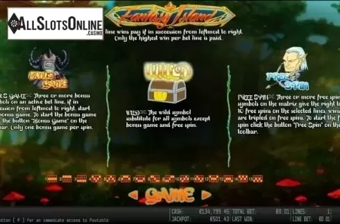 Paytable 2. Fantasy Island HD from World Match