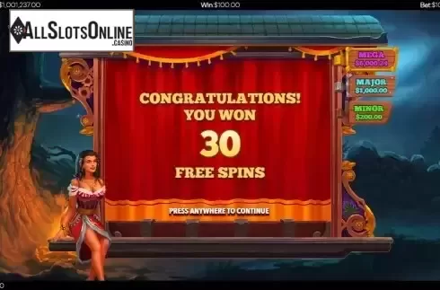 Win Free Game screen