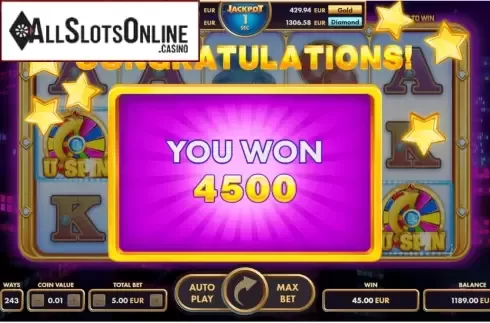 Win Screen 2. Fortune Cash from NetGame
