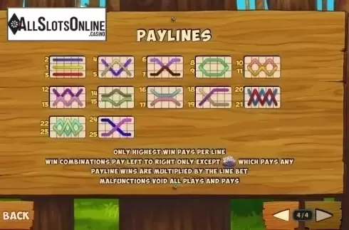 Paytable 4. Fortunes Of The Fox from Playtech