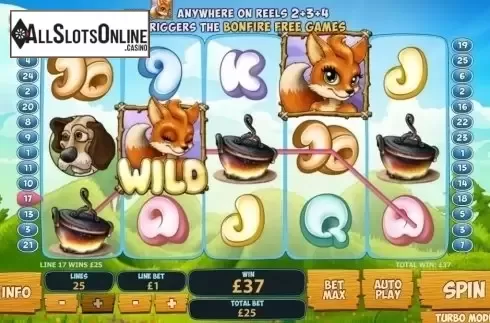Wild Win screen. Fortunes Of The Fox from Playtech