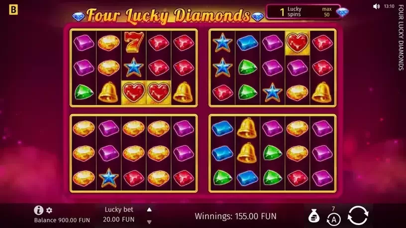 Four Lucky Diamonds slot screenshot 4