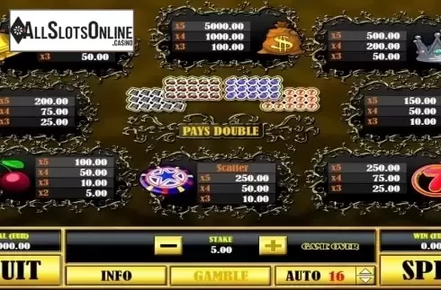 Paytable 2. Geldsack from AlteaGaming