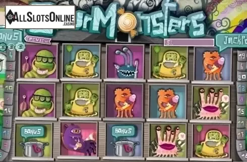 Reel Screen. Gour Monsters from XIN Gaming