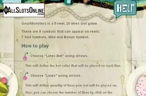 Rules. Gour Monsters from XIN Gaming