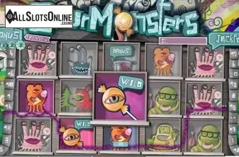 Win Screen. Gour Monsters from XIN Gaming