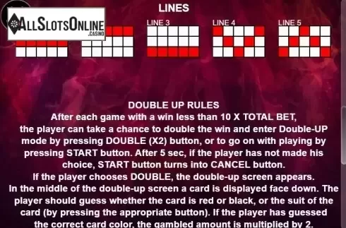 Paytable 3. Hot 7`s X 2 from Casino Technology