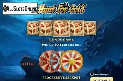 Screen 1. Hunt for Gold from Play'n Go
