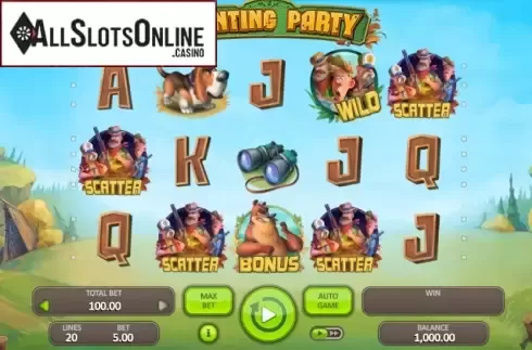 Game Workflow screen. Hunting Party from Booongo