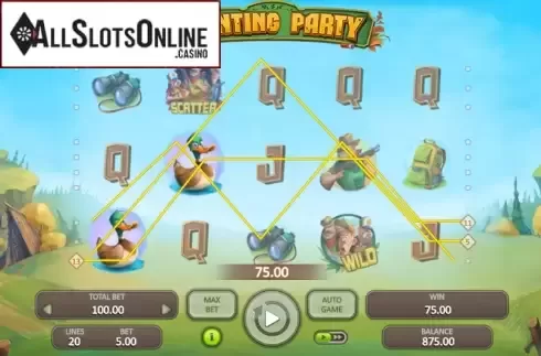 Win Screen. Hunting Party from Booongo