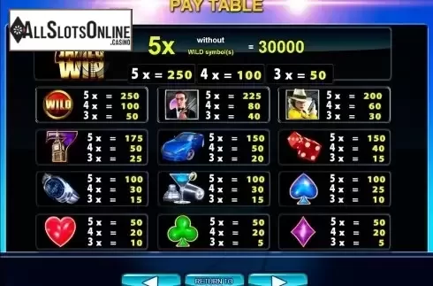 Screen2. James Win from Microgaming